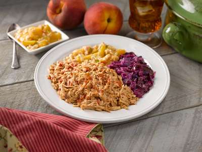 BBQ Pulled Pork with Peach Crisp Recipe