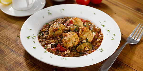 Chicken & Feta Meatballs with Lentils Recipe