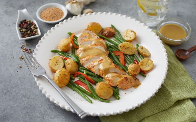 Delicious looking plated meal