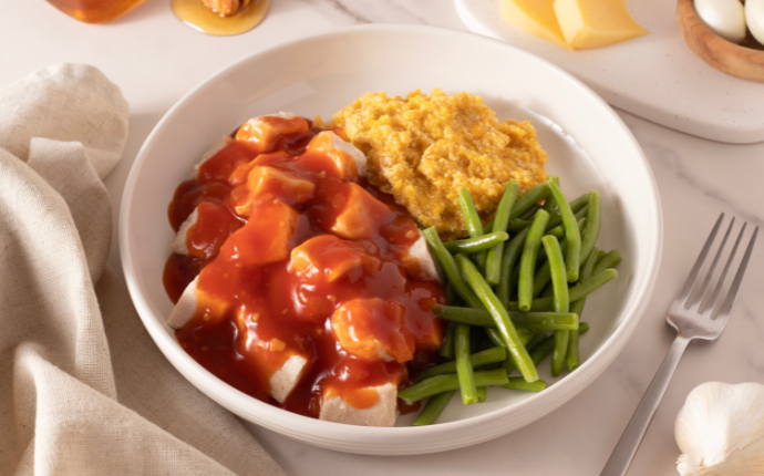 Delicious looking plated meal