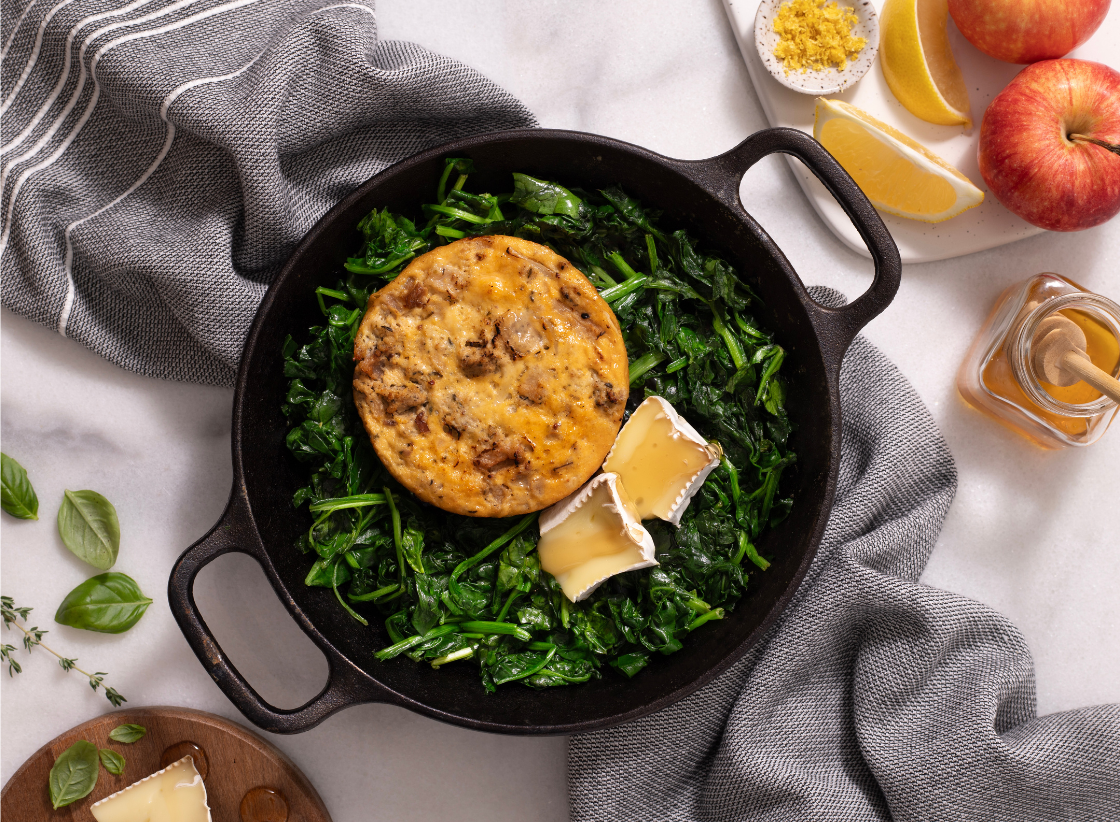 Apple & Brie Chicken Egg Frittata