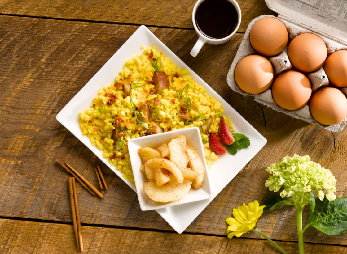 Bacon & Potato Egg Scramble