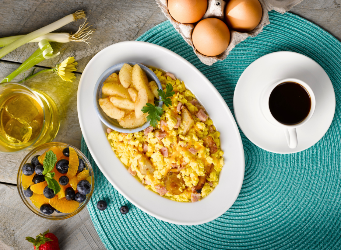 Ham & Potato Egg Scramble