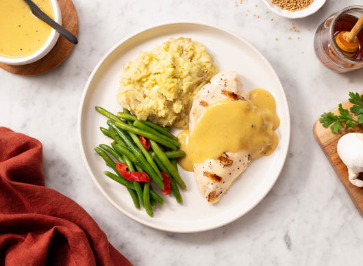 Honey Mustard Chicken with Rosemary Mashed Potatoes