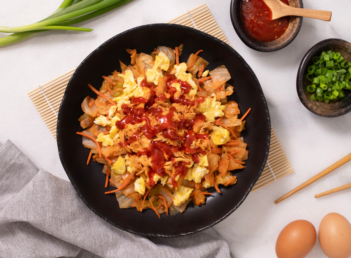 Korean-Inspired BBQ Pork & Egg Skillet