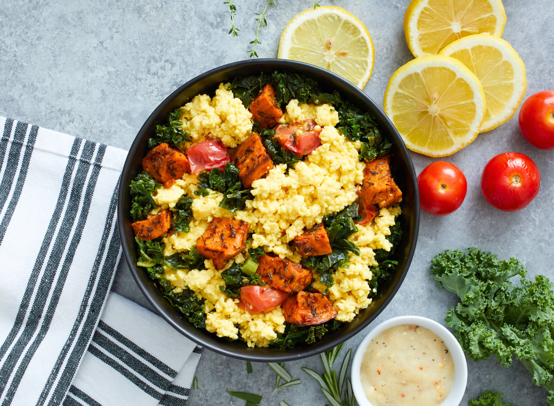 Sweet Potato Breakfast Hash with Limoncello Vinaigrette