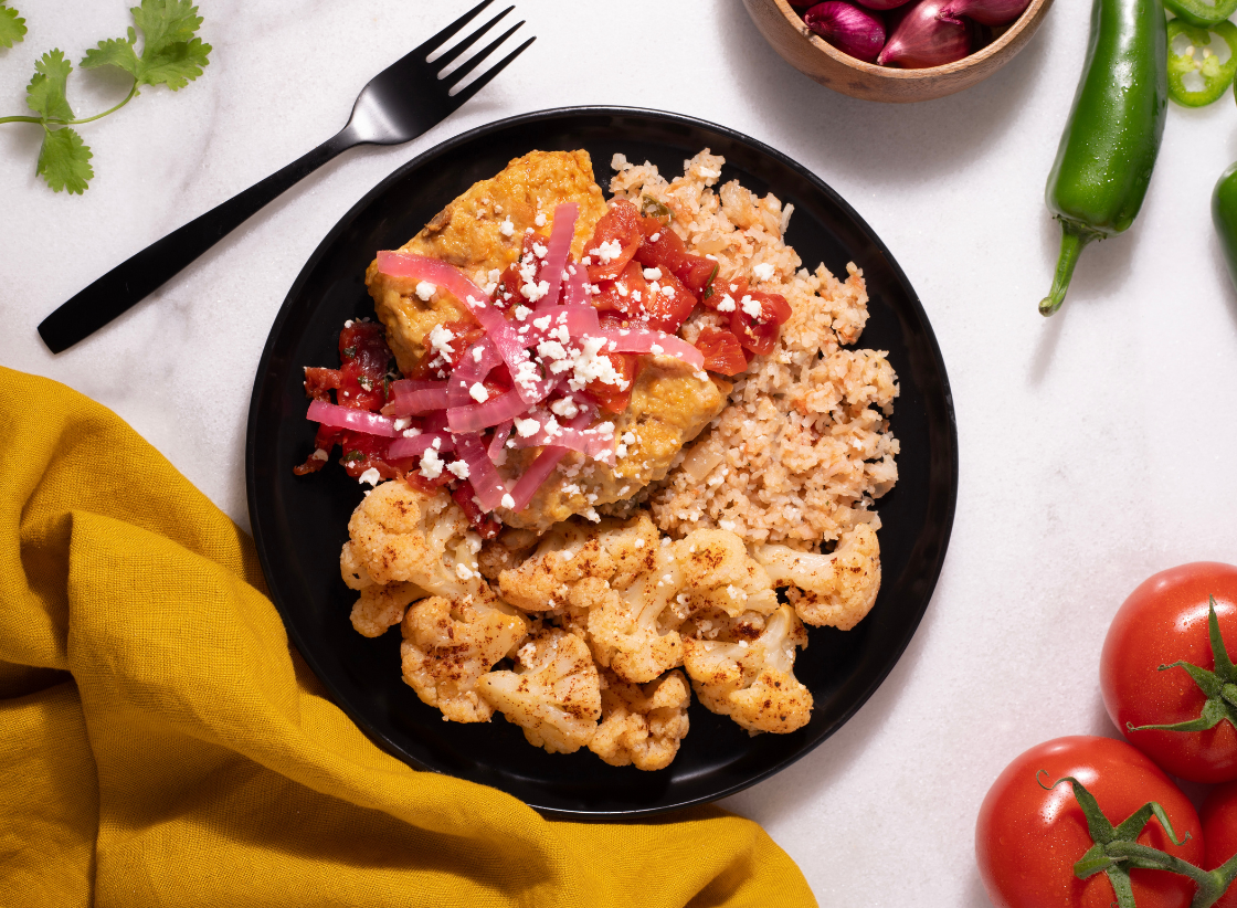 Taco Chicken Patty with Mexican-Style Rice