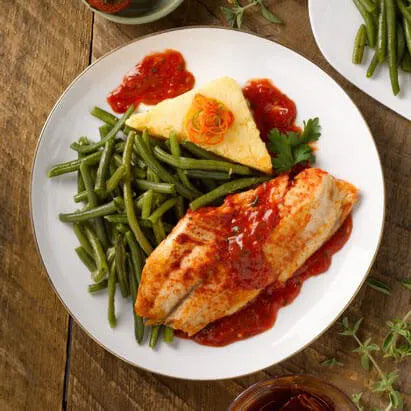 Tilapia with Smokey Tomato Sauce dinner meal