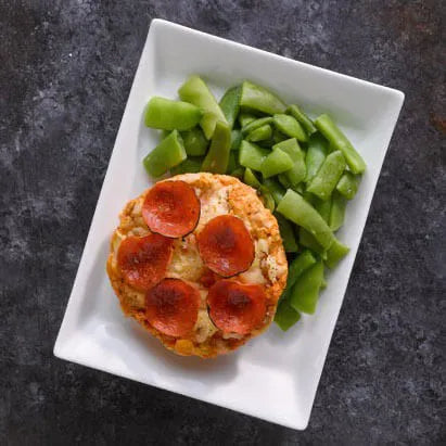 Crustless Chicken and Pepperoni Pizza dinner meal