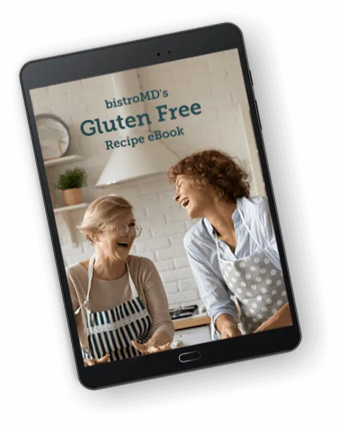 bistroMD's Gluten Free Recipe eBook on a tablet