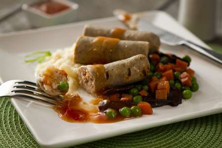 Recipe: Bangers and Spinach Mash
