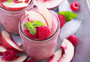 Peach, Raspberry & Basil High-Protein Smoothie