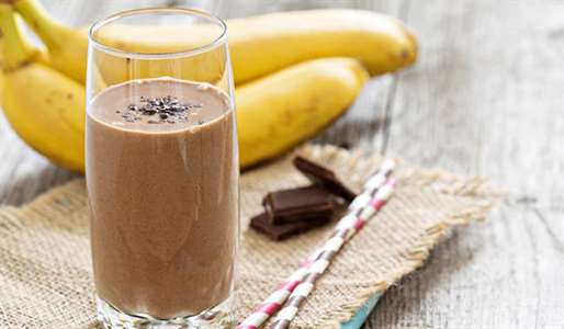 Healthy & Simple Chocolate Banana Protein Shake