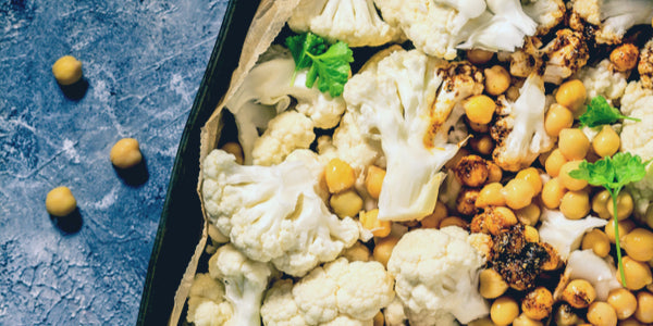 Curry Roasted Butternut Squash & Cauliflower with Chickpeas Recipe