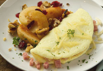 Canadian Bacon & Swiss Omelet Recipe
