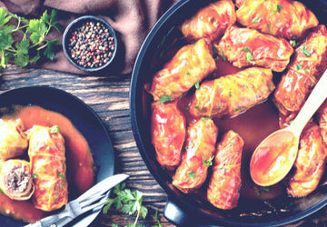 Healthy Stuffed Cabbage Rolls with Tomato Sauce Recipe