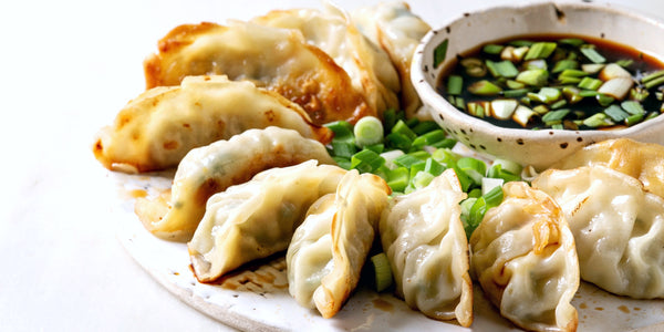 Vegetable Potstickers with Tangy Soy Garlic Sauce