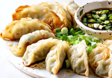 Vegetable Potstickers with Tangy Soy Garlic Sauce