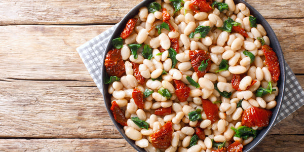 White Beans Salad with Spinach, Garlic & Sun-Dried Tomatoes Recipe