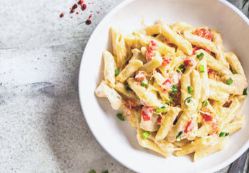 Whole Wheat Penne with Vegan Cashew Alfredo Sauce