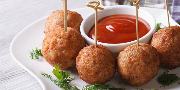 Chicken Feta Meatballs with Pomodoro Sauce Recipe