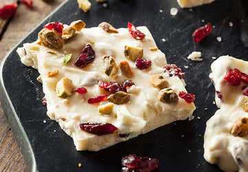 Festive Holiday Cranberry Greek Yogurt Bark