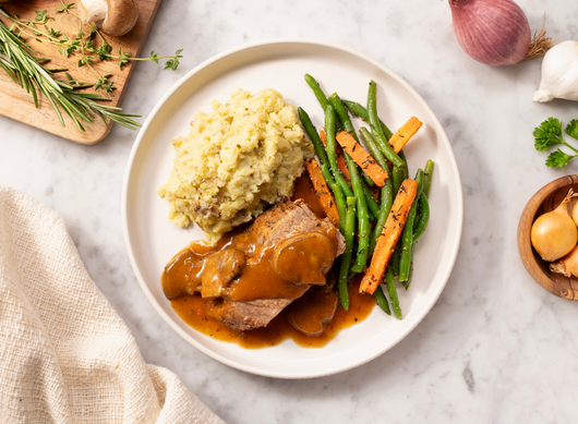 Beef Pot Roast with Rosemary Mashed Potatoes