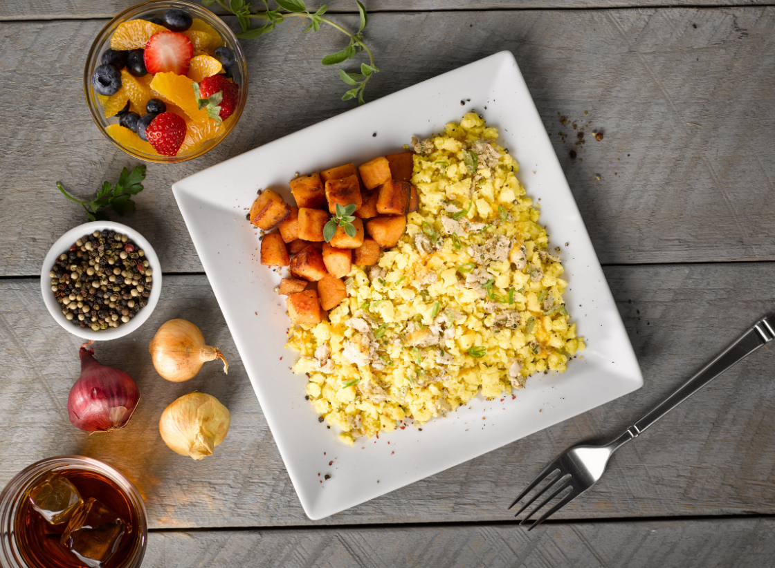 Chicken Sausage and Egg Scramble