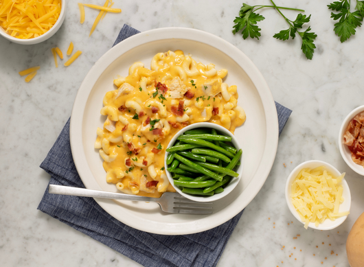 Grilled Chicken Bacon Mac & Cheese