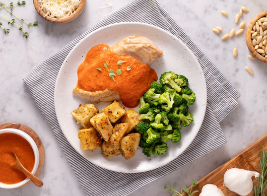 Chicken with Romesco Sauce & Potatoes