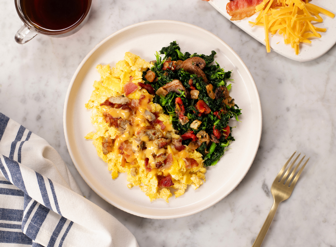 Farmhouse Egg Scramble with Turkey Sausage