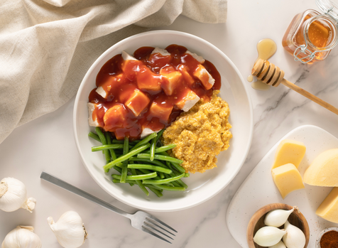 Honey Glazed Chicken with Cheesy Quinoa