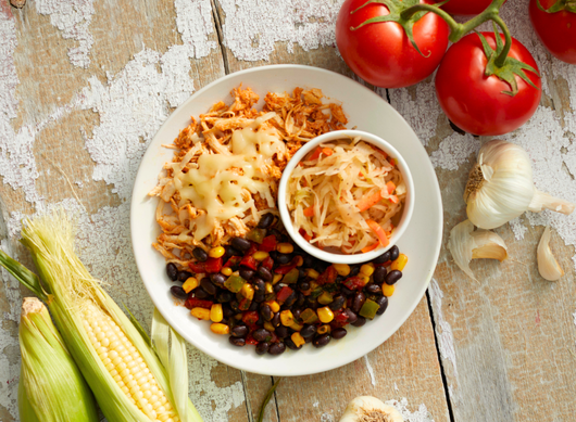 Mesquite BBQ Pulled Chicken with Apple Cider Slaw