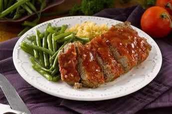 Meatloaf with Honey Bourbon Glaze dinner meal