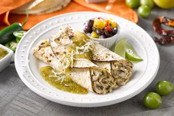 Pork Enchiladas with Salsa Verde lunch meal