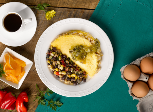 Southwestern Style Chicken Omelet