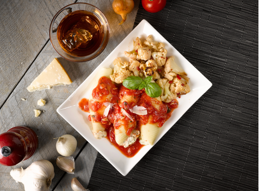 Stuffed Shells with Vodka Marinara Sauce