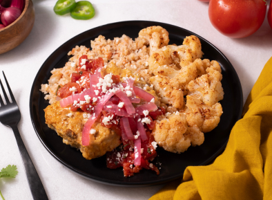 Taco Chicken Patty with Mexican-Style Rice