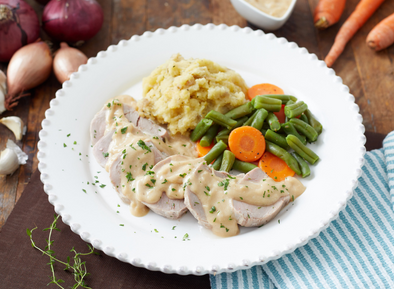 Pork Tenderloin with Country Style Gravy & Mashed Potatoes